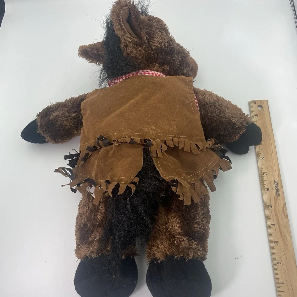 Vintage 2001 The Bear Factory Western Pony Horse Cowboy Plush Stuffed Animal 16